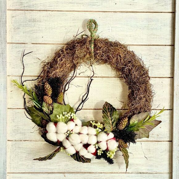 Other - Handmade Cottonflower Wreath
